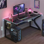 Scrivania per computer, scrivania da gaming, scrivania da studio, scrivania per computer da studente, oversize, postazione di lavoro ergonomica moderna in stile racing per adulti e ragazzi