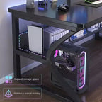 Scrivania per computer, scrivania da gaming, scrivania da studio, scrivania per computer da studente, oversize, postazione di lavoro ergonomica moderna in stile racing per adulti e ragazzi