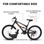 NAYSAYE Vélo 26 pouces Cadre acier 21 vitesses VTT avec double suspension Vélo adulte pour cyclisme en extérieur, Noir, 67*25*40