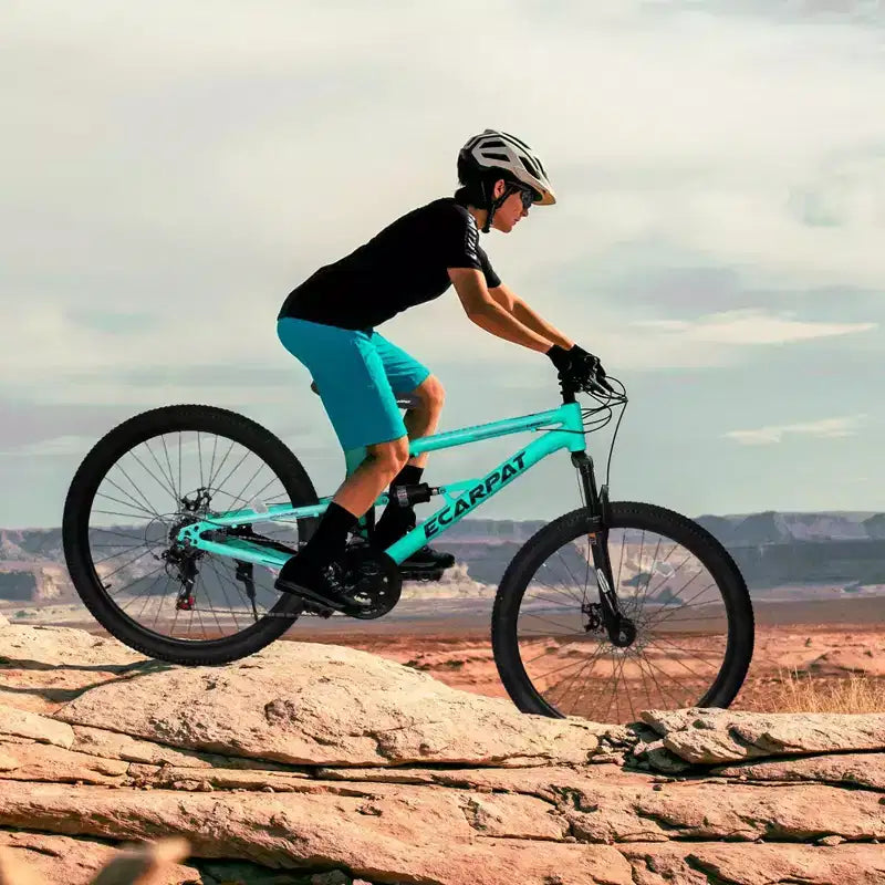 NAYSAYE Vélo de montagne 26 pouces Cadre en acier 21 vitesses Fourche suspendue Vélo adulte pour l'extérieur, Bleu, 68.00*27.00*38.00