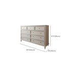 Commode double ovale en bois blanc glamour avec tiroirs à fermeture douce