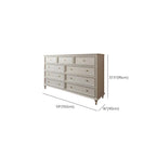 Commode double ovale en bois blanc glamour avec tiroirs à fermeture douce