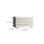Commode double ovale en bois blanc glamour avec tiroirs à fermeture douce