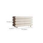Commode double ovale en bois blanc glamour avec tiroirs à fermeture douce