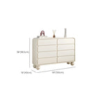Commode double ovale en bois blanc glamour avec tiroirs à fermeture douce