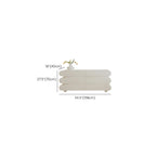 Commode double ovale en bois blanc glamour avec tiroirs à fermeture douce