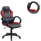 Sedia da ufficio Okak regolabile in altezza, sedia da scrivania imbottita con ruote, comoda sedia da gaming per ufficio, studio, sala giochi