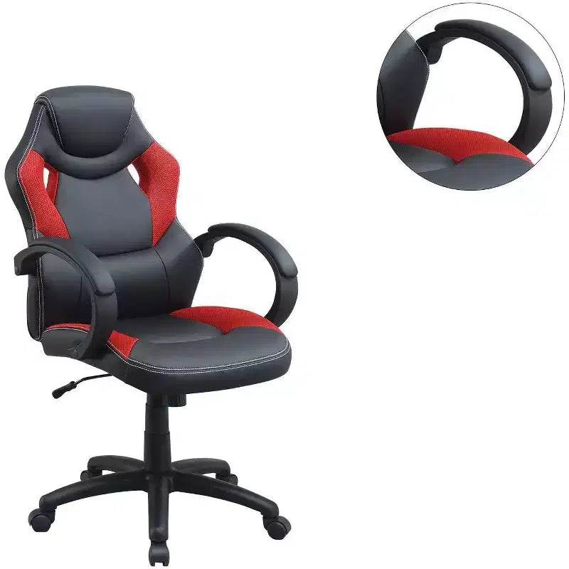 Sedia da ufficio Okak regolabile in altezza, sedia da scrivania imbottita con ruote, comoda sedia da gaming per ufficio, studio, sala giochi