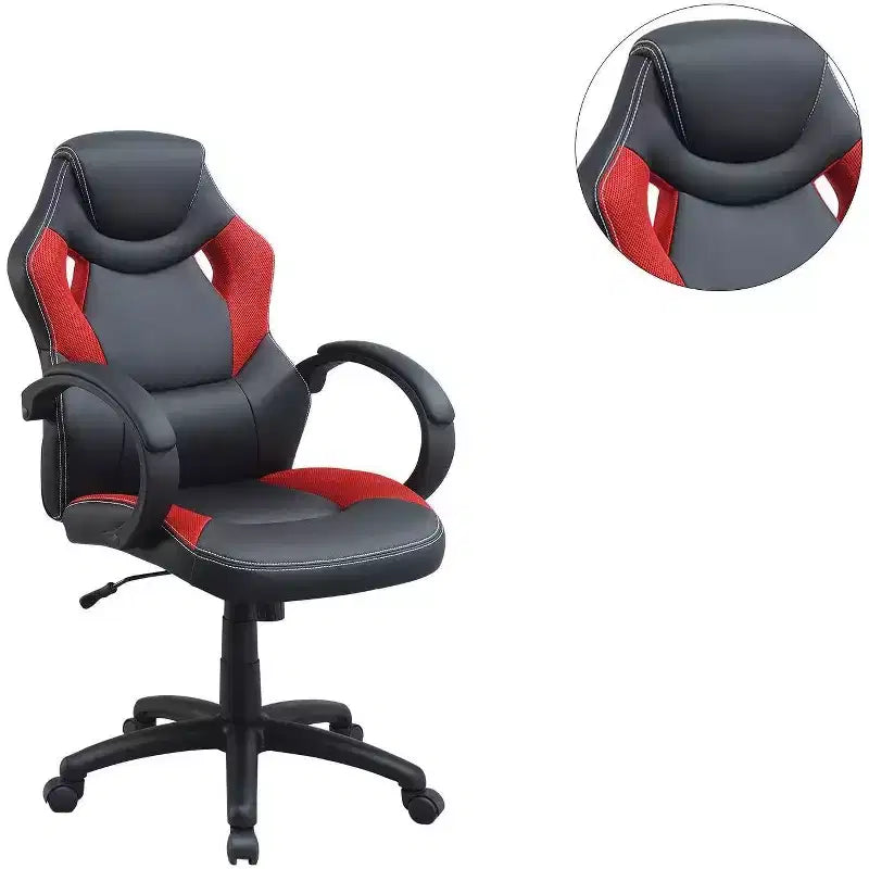 Sedia da ufficio Okak regolabile in altezza, sedia da scrivania imbottita con ruote, comoda sedia da gaming per ufficio, studio, sala giochi