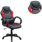 Sedia da ufficio Okak regolabile in altezza, sedia da scrivania imbottita con ruote, comoda sedia da gaming per ufficio, studio, sala giochi