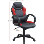 Sedia da ufficio Okak regolabile in altezza, sedia da scrivania imbottita con ruote, comoda sedia da gaming per ufficio, studio, sala giochi