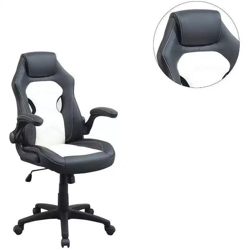 Sedia da ufficio Okak regolabile in altezza, sedia da scrivania imbottita con ruote, comoda sedia da gaming per ufficio, studio, sala giochi