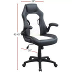 Sedia da ufficio Okak regolabile in altezza, sedia da scrivania imbottita con ruote, comoda sedia da gaming per ufficio, studio, sala giochi