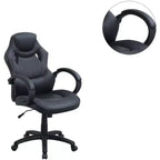 Sedia da ufficio Okak regolabile in altezza, sedia da scrivania imbottita con ruote, comoda sedia da gaming per ufficio, studio, sala giochi