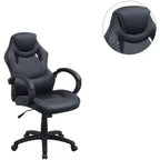 Sedia da ufficio Okak regolabile in altezza, sedia da scrivania imbottita con ruote, comoda sedia da gaming per ufficio, studio, sala giochi