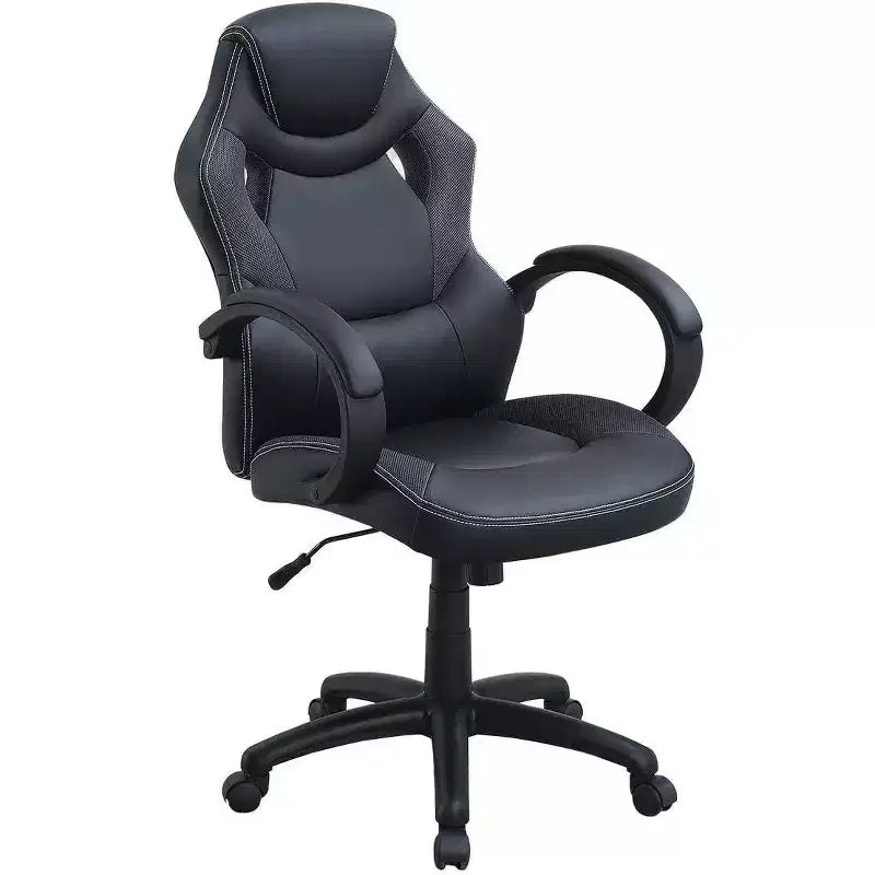 Sedia da ufficio Okak regolabile in altezza, sedia da scrivania imbottita con ruote, comoda sedia da gaming per ufficio, studio, sala giochi