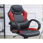 Sedia da ufficio Okak regolabile in altezza, sedia da scrivania imbottita con ruote, comoda sedia da gaming per ufficio, studio, sala giochi