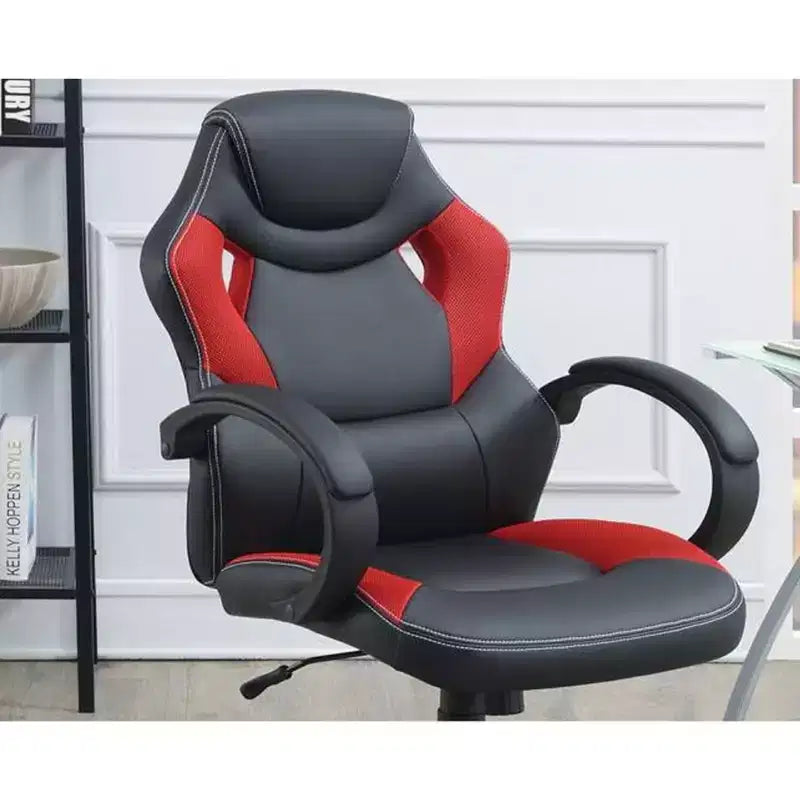 Sedia da ufficio Okak regolabile in altezza, sedia da scrivania imbottita con ruote, comoda sedia da gaming per ufficio, studio, sala giochi
