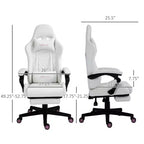 Chaise de gaming Okak High-Back avec appuie-tête, chaise d'ordinateur avec soutien lombaire et repose-pieds, chaise de bureau pour l'étude, salle de lecture