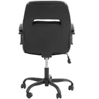 Sedia da gaming Okak con braccioli, sedia incrociata con ruote, sedia da computer imbottita per studio, ufficio, sala giochi