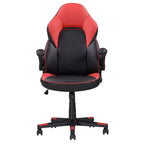 Sedia da gaming ergonomica Okak con braccioli regolabili, sedie da ufficio con girevole a 360 gradi e controllo dell'inclinazione, sedia incrociata per sala gaming, studio, nera