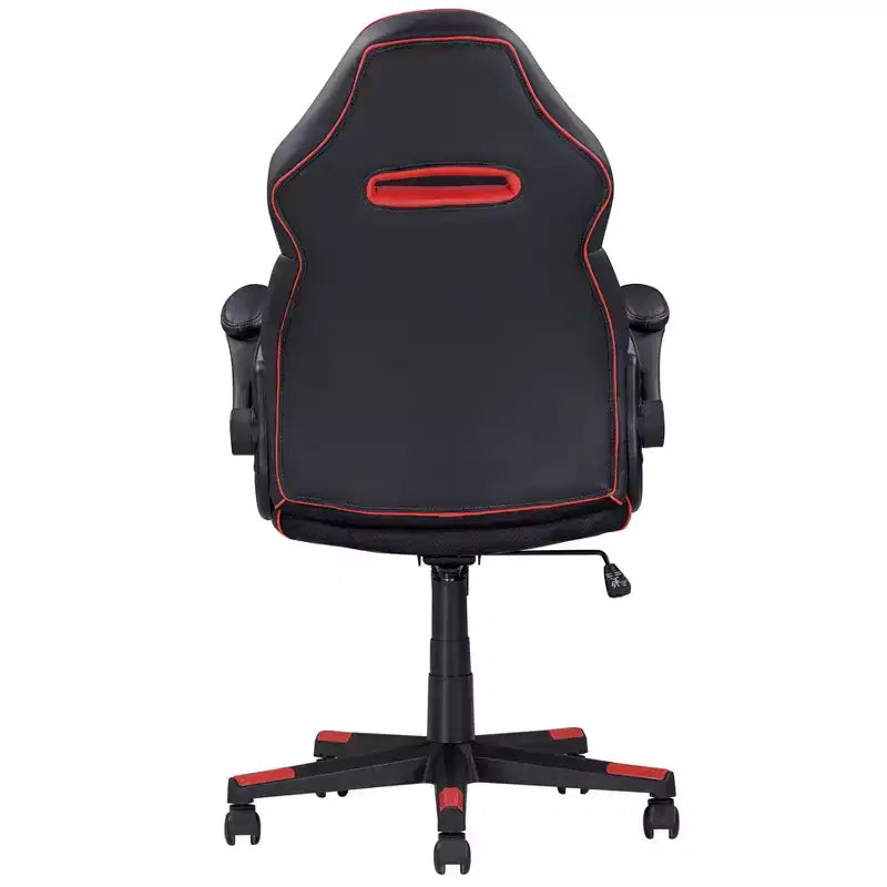 Sedia da gaming ergonomica Okak con braccioli regolabili, sedie da ufficio con girevole a 360 gradi e controllo dell'inclinazione, sedia incrociata per sala gaming, studio, nera