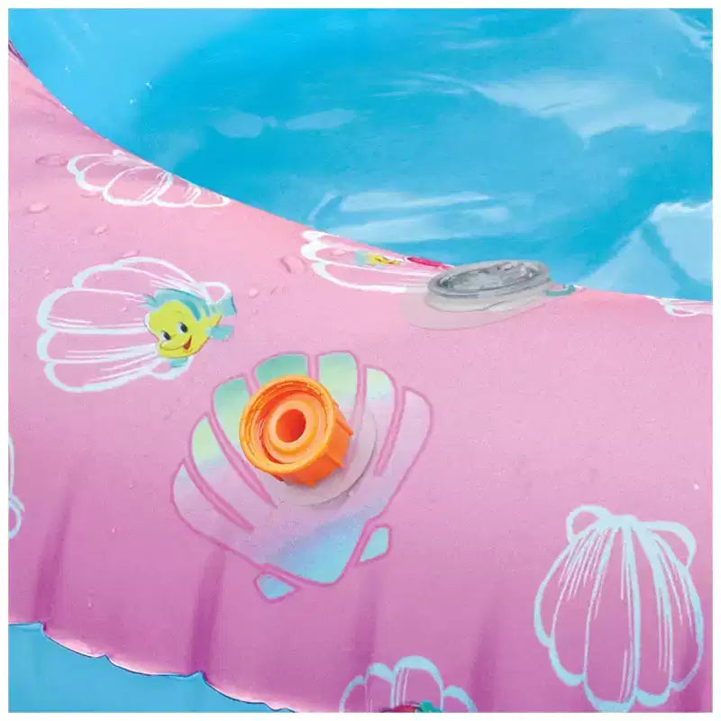 Château d'eau gonflable de luxe La Petite Sirène Ariel de SwimWays, piscine hors sol avec auvent et gonflage rapide pour les enfants de 3 ans et plus