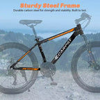 Mountain bike Zeus & Ruta 26 con 21 rapporti, doppia sospensione, telaio in acciaio al carbonio per adulti e ragazzi