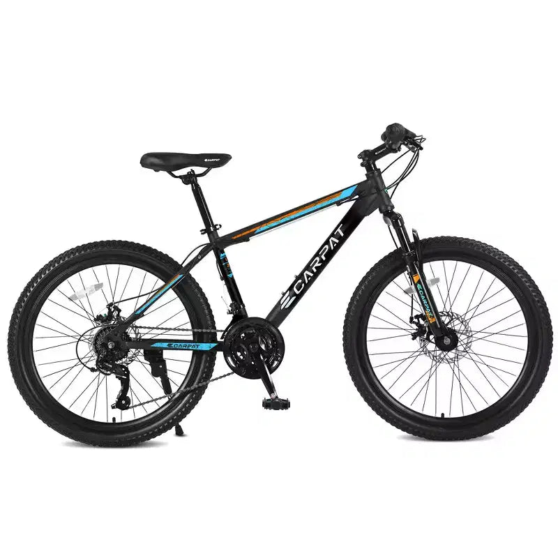 Mountain bike Zeus & Ruta 26 con 21 rapporti, doppia sospensione, telaio in acciaio al carbonio per adulti e ragazzi