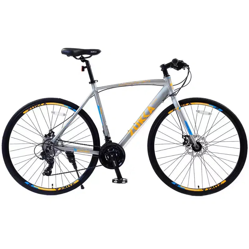 Vélo hybride adulte Whisen 28, vélo de route avec vitesses 24 rapports, freins à disque