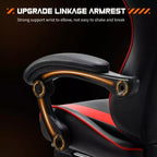 Sedia da gioco ergonomica Okak con poggiapiedi e supporto lombare, sedia da computer con poggiatesta e braccioli, sedia con ruote per studio e ufficio