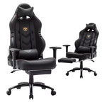Sedia da Gaming Ergonomica Okak High-Back con Cuscino Cervicale Rimovibile, Sedia da Computer con Seduta Imbottita e Supporto Lombare, Sedia Confortevole per Casa, Nera