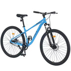 Vélo de montagne Okak 29 pouces à vitesse unique, vélo adulte avec cadre en acier et suspension avant, vélo pour hommes pour les trajets quotidiens, les voyages, la montagne