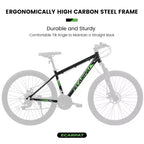 VTT Okak 27 pouces avec fourche suspendue et cadre en aluminium, VTT tout-terrain 21 vitesses avec frein à disque, vélo pour adultes hommes et femmes