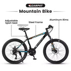Vélo tout terrain Okak 26 pouces, 21 vitesses et freins à disque, vélo de cross pour enfants avec cadre en acier à haute teneur en carbone, vélo pour hommes adultes et adolescents