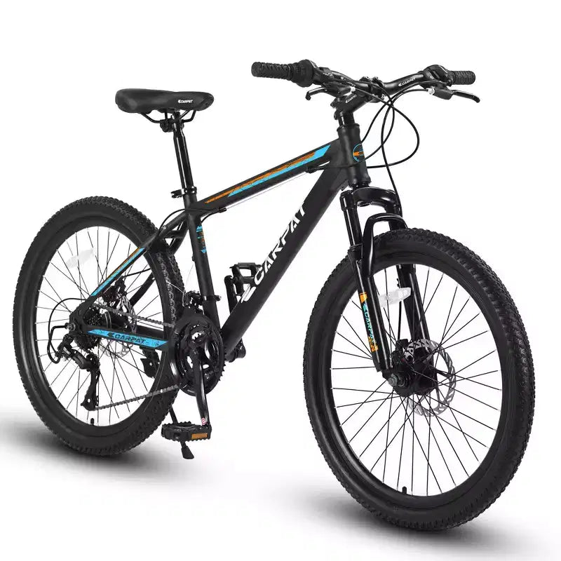 Vélo tout terrain Okak 26 pouces, 21 vitesses et freins à disque, vélo de cross pour enfants avec cadre en acier à haute teneur en carbone, vélo pour hommes adultes et adolescents