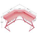 Greenstell Bureau en L de 128 cm – Surface en fibre de carbone avec lumière LED et prises de courant, table de gamer avec support d'écran et crochet pour casque