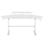 Bureau de gamer avec étagères et support pour accessoires