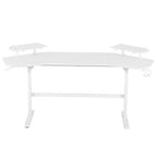 Bureau de gamer avec étagères et support pour accessoires