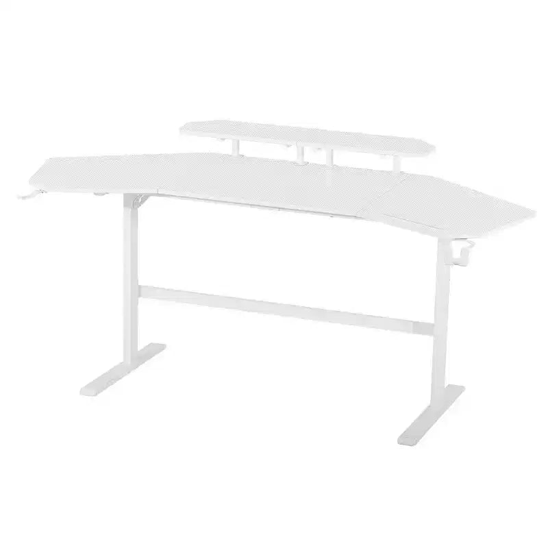 Bureau de gamer avec étagères et support pour accessoires