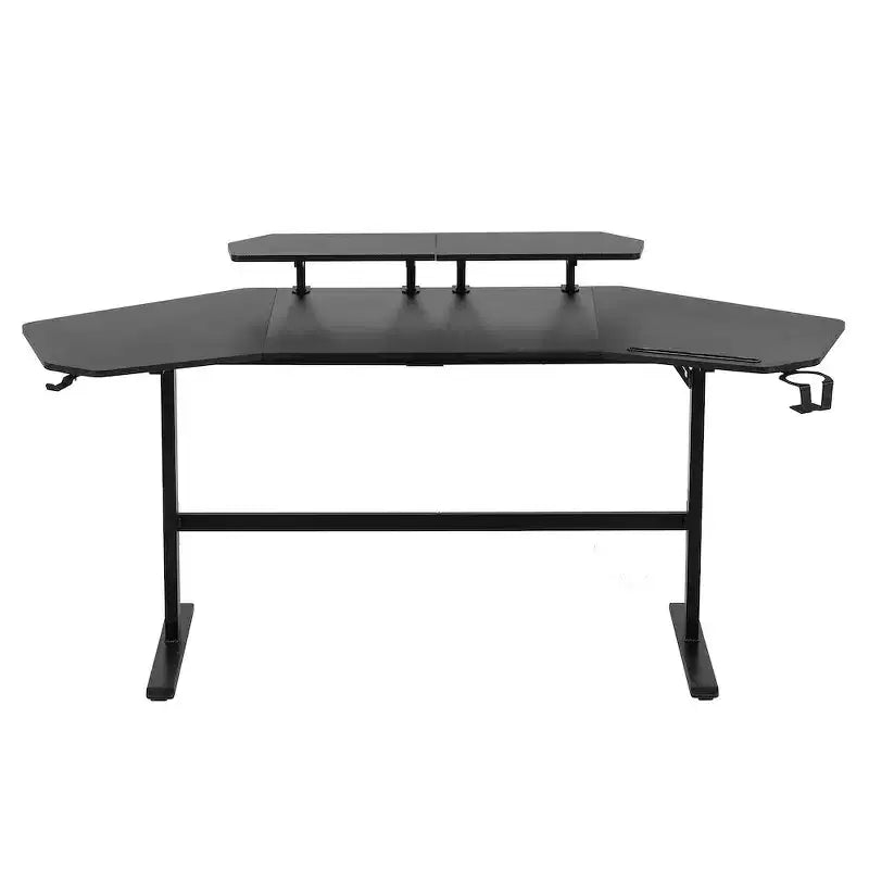 Bureau de gamer avec étagères et support pour accessoires