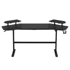 Bureau de gamer avec étagères et support pour accessoires