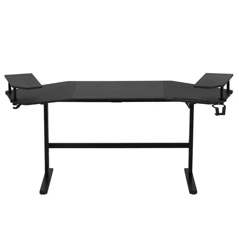 Bureau de gamer avec étagères et support pour accessoires