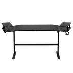 Bureau de gamer avec étagères et support pour accessoires