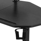 Bureau de gamer avec étagères et support pour accessoires