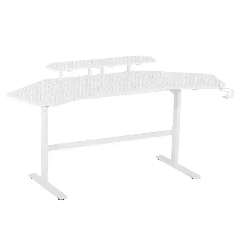 Bureau de gamer avec étagères et support pour accessoires