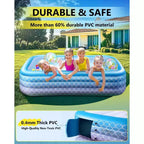 Piscine Gonflable Familiale Sunrio 120 x 72 x 22 Grande Piscine de Jardin pour Enfants et Adultes