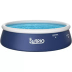 Piscine gonflable hors-sol Sunrio 183 cm x 51 cm, anneau supérieur rond, bleue
