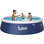 Sunrio Inflatable Above Ground Pool  8ft x 20 Round Quick-Set Blow-Up Backyard Pool