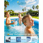 Piscine gonflable hors sol Sunrio 2,4 m x 50 cm ronde à installation rapide pour jardin